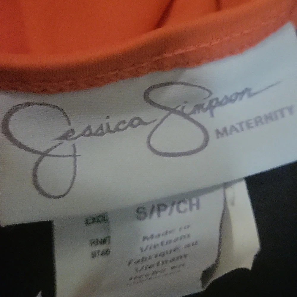 Jessica Simpson Maternity Peachy Pink Halter One Piece Swimsuit